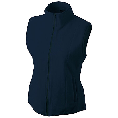 Girly Microfleece Vest , James Nicholson, navy, 100% Polyester, L, , Bild 1