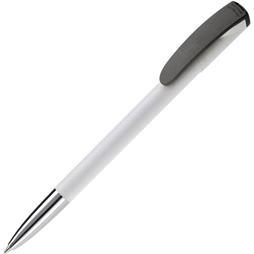 Kugelschreiber Deniro Mit Metallspitze Hardcolour , weiß / schwarz, ABS & Metall, 14,30cm (Länge), Bild 2