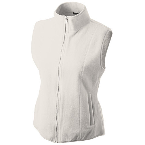 Girly Microfleece Vest , James Nicholson, off-weiß, 100% Polyester, XXL, , Bild 1