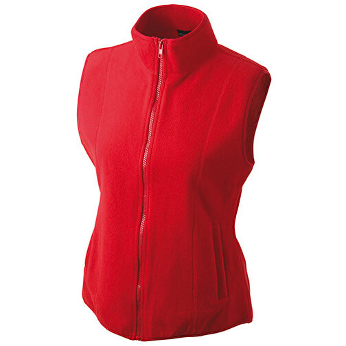 Girly Microfleece Vest , James Nicholson, rot, 100% Polyester, S, , Bild 1