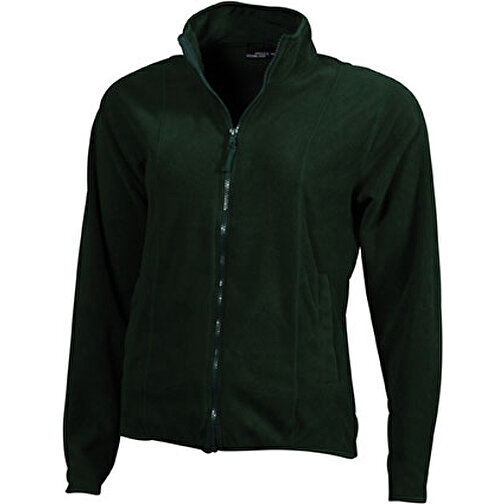 Girly Microfleece Jacket , James Nicholson, dark-grün, 100% Polyester, L, , Bild 1