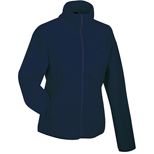 Girly Microfleece Jacket , James Nicholson, navy, 100% Polyester, M, , Bild 1