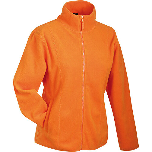 Girly Microfleece Jacket , James Nicholson, orange, 100% Polyester, S, , Bild 1