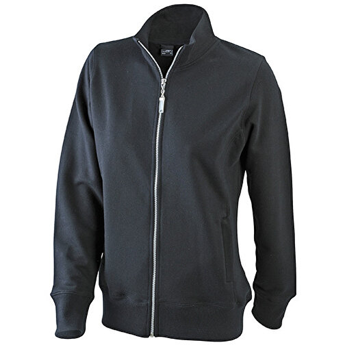 Ladies’ Jacket , James Nicholson, schwarz, 80% Baumwolle, ringgesponnen, 20% Polyester, S, , Bild 1