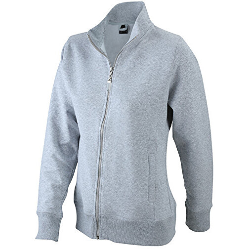 Ladies’ Jacket , James Nicholson, grau-heather, 80% Baumwolle, ringgesponnen, 20% Polyester, XL, , Bild 1