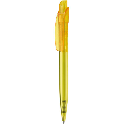 Kugelschreiber Cube Transparent , transparent gelb, ABS, 14,70cm (Länge), Bild 1