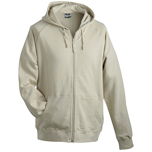 Hooded Jacket , James Nicholson, stone, 100% Baumwolle, gekämmt, ringgesponnen, XL, , Bild 1