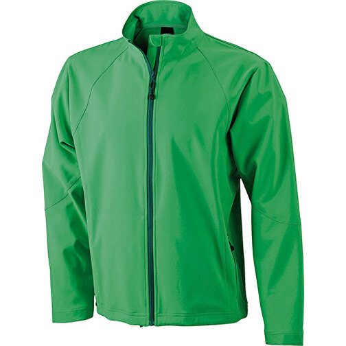 Men’s Softshell Jacket , James Nicholson, grün, 90% Polyester, 10% Elasthan, S, , Bild 1