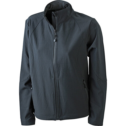 Ladies’ Softshell Jacket , James Nicholson, schwarz, 90% Polyester, 10% Elasthan, XL, , Bild 1