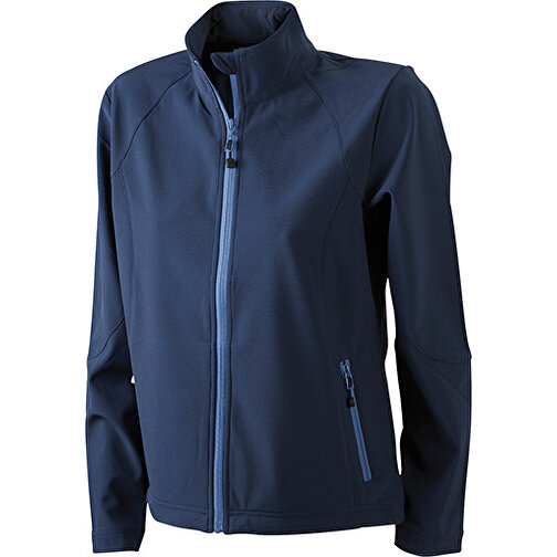 Ladies’ Softshell Jacket , James Nicholson, navy, 90% Polyester, 10% Elasthan, XL, , Bild 1
