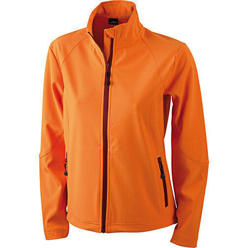 Ladies’ Softshell Jacket , James Nicholson, orange, 90% Polyester, 10% Elasthan, XL, , Bild 1