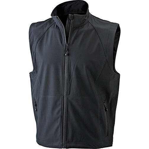 Men’s  Softshell Vest , James Nicholson, schwarz, 90% Polyester, 10% Elasthan, XL, , Bild 1