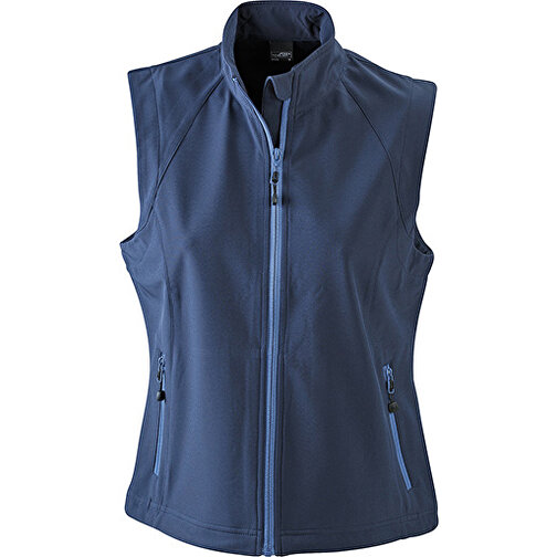 Ladies’ Softshell Vest , James Nicholson, navy, 90% Polyester, 10% Elasthan, M, , Bild 1