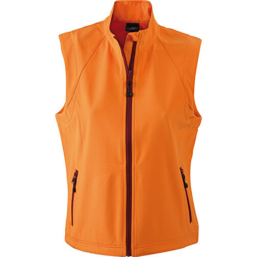 Ladies’ Softshell Vest , James Nicholson, orange, 90% Polyester, 10% Elasthan, S, , Bild 1