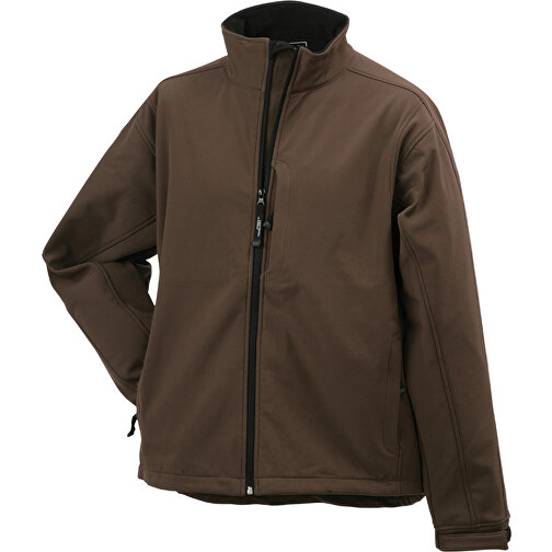 Men’s Softshell Jacket , James Nicholson, braun, 95% Polyester, 5% Elasthan, S, , Bild 1