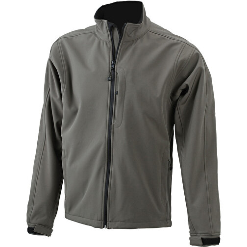 Men’s Softshell Jacket , James Nicholson, olive, 95% Polyester, 5% Elasthan, L, , Bild 1