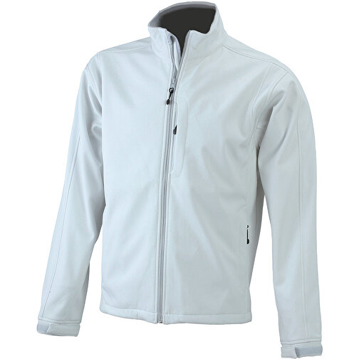 Men’s Softshell Jacket , James Nicholson, off-weiß, 95% Polyester, 5% Elasthan, 3XL, , Bild 1