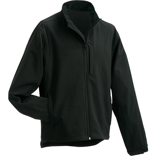 Softshell Jacket Junior , James Nicholson, schwarz, 95% Polyester, 5% Elasthan, XL (146/152), , Bild 1