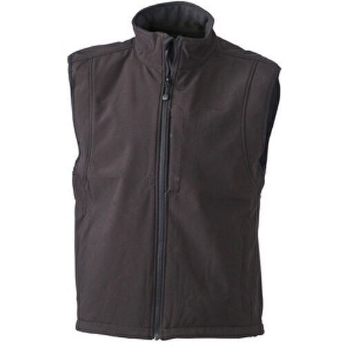 Men’s Softshell Vest , James Nicholson, schwarz, 95% Polyester, 5% Elasthan, M, , Bild 1