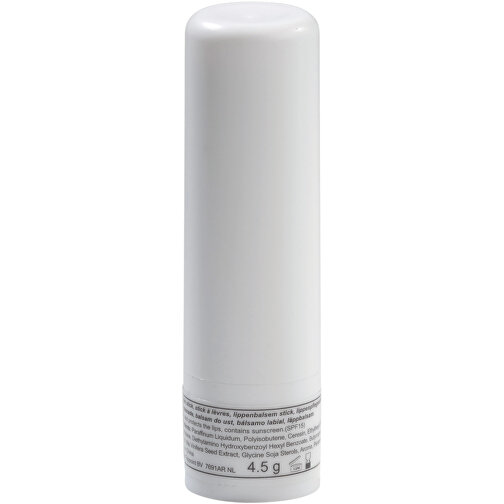 Lippenpflegestift , weiß, ABS & Bienenwachs, 7,00cm (Länge), Bild 1
