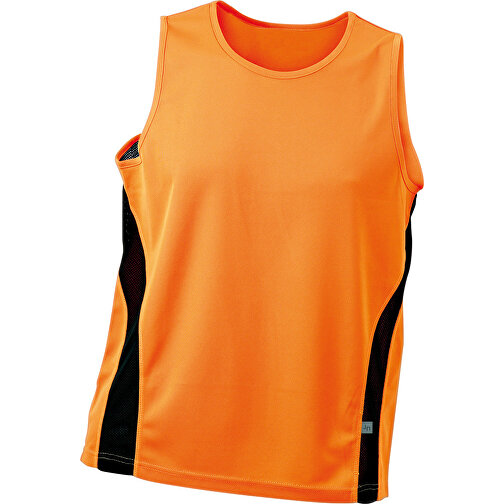 Men’s Running Tank , James Nicholson, orange/schwarz, 100% Polyester, 3XL, , Bild 1