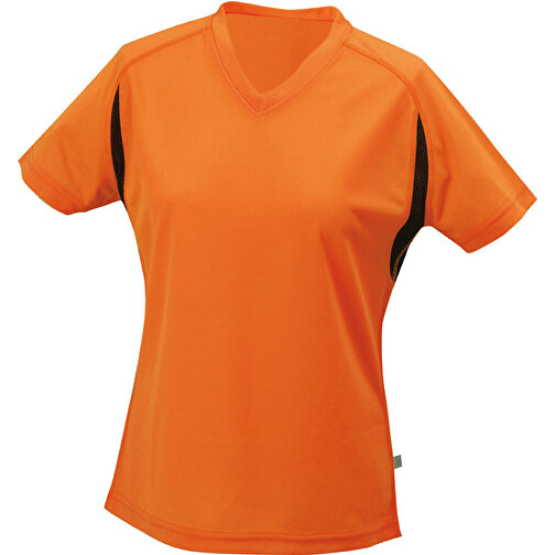 Ladies’ Running-T , James Nicholson, orange/schwarz, 100% Polyester, M, , Bild 1