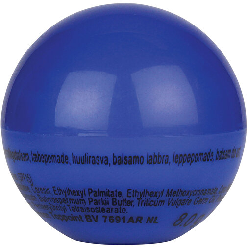 Lippenpflegebalsam Ball , blau, ABS & Bienenwachs, , Bild 1