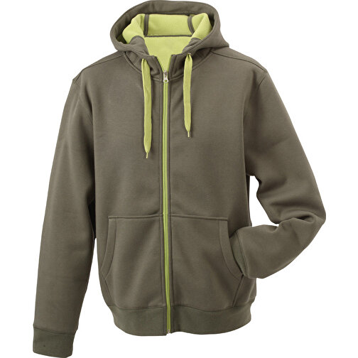 Ladies’ Doubleface Jacket , James Nicholson, olive/lime-grün, 55% Polyester, 45% Baumwolle, XL, , Bild 1