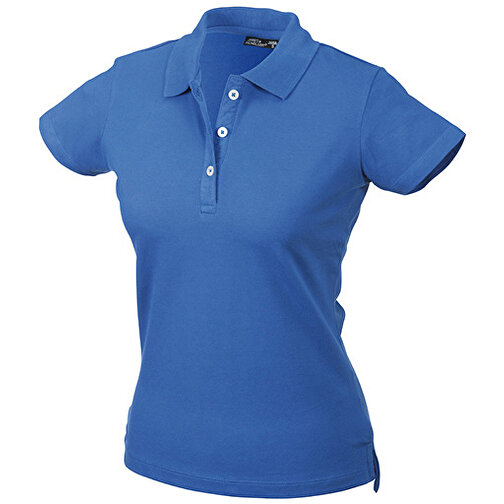 Ladies’ Elastic Piqué Polo , James Nicholson, royal, 95% Baumwolle, gekämmt, ringgesponnen, 5% Elasthan, M, , Bild 1