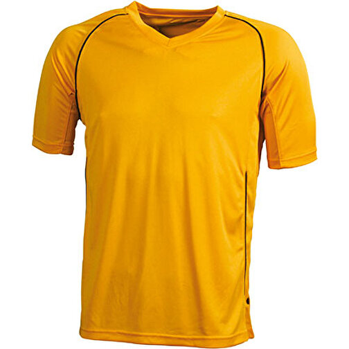 Team Shirt , James Nicholson, orange/schwarz, 100% Polyester, XXL, , Bild 1