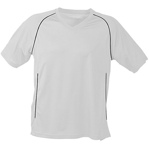 Team Shirt , James Nicholson, weiss/schwarz, 100% Polyester, L, , Bild 1