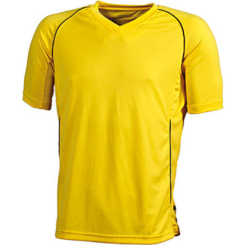 Team Shirt , James Nicholson, gelb/schwarz, 100% Polyester, S, , Bild 1