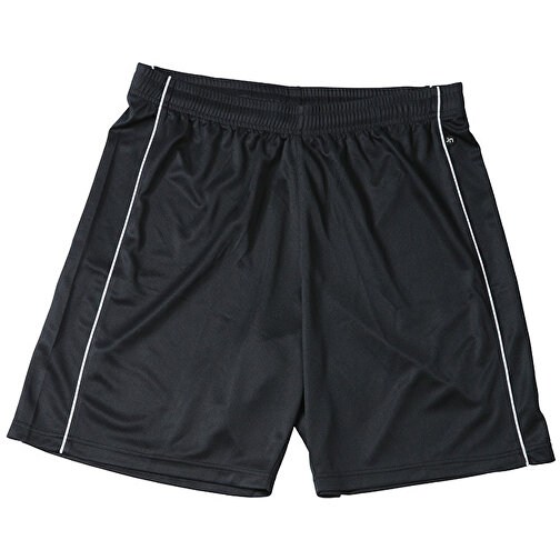Basic Team Shorts Junior , James Nicholson, schwarz/weiß, 100% Polyester, XS (98/104), , Bild 1