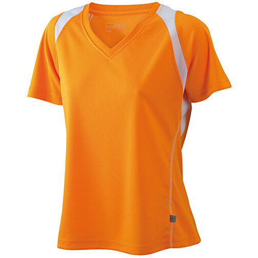 Ladies’ Running-T , James Nicholson, orange/weiß, 100% Polyester, XL, , Bild 1