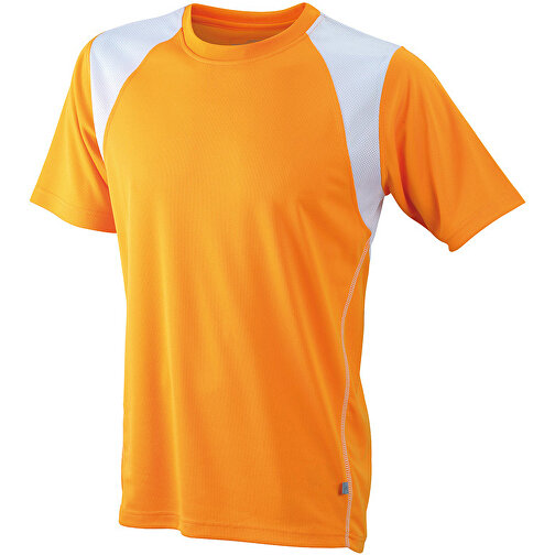 Men’s Running-T , James Nicholson, orange/weiß, 100% Polyester, S, , Bild 1