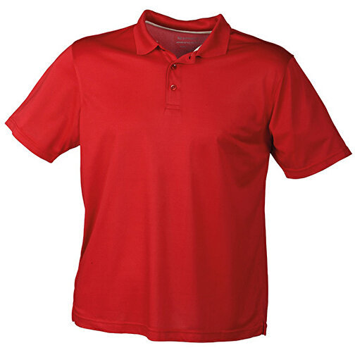 Men’s Polo High Performance , James Nicholson, rot, 100% Polyester, M, , Bild 1