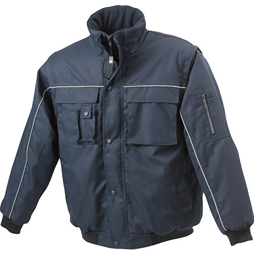 Workwear Jacket , James Nicholson, navy/navy, 100% Polyester, 3XL, , Bild 1