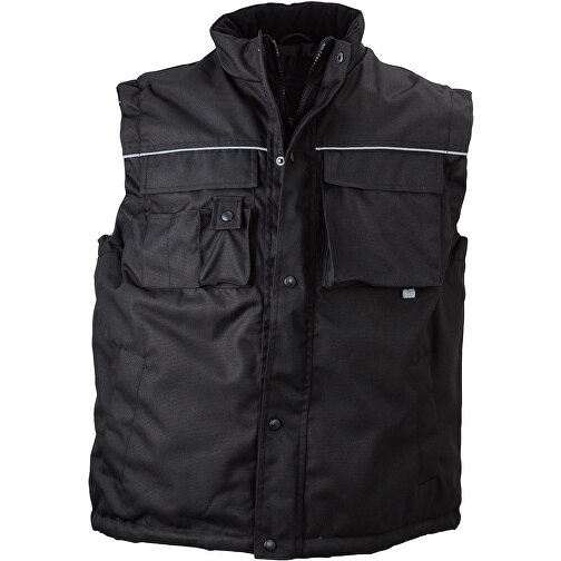 Workwear Vest , James Nicholson, schwarz, 100% Polyester, M, , Bild 1