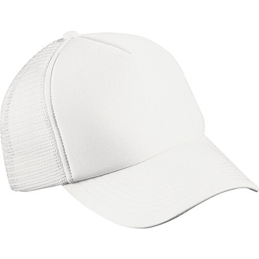 5 Panel Polyester Mesh Cap For Kids , Myrtle Beach, weiss/weiss, 100% Polyester, one size, , Bild 1