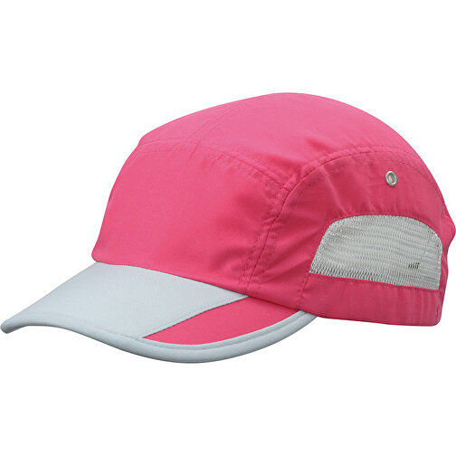 5 Panel Sportive Cap , Myrtle Beach, pink/light-grau, 100% Polyester, one size, , Bild 1