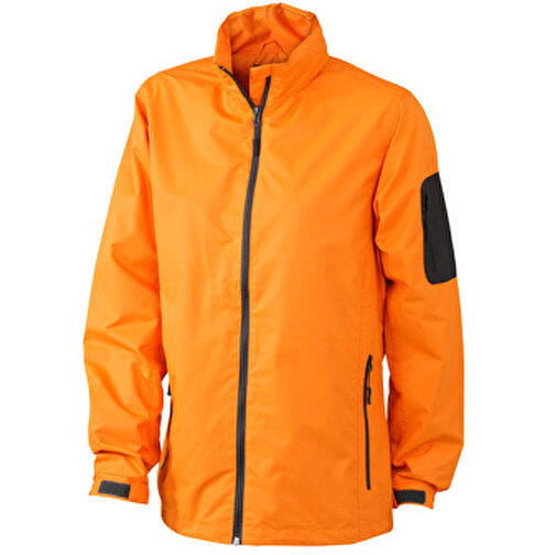 Ladies’ Windbreaker , James Nicholson, orange/carbon, 100% Polyester, XL, , Bild 1
