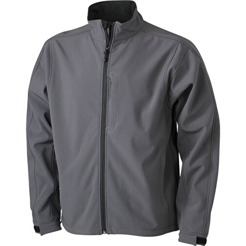 Men’s Softshell Jacket , James Nicholson, carbon, 95% Polyester, 5% Elasthan, S, , Bild 1