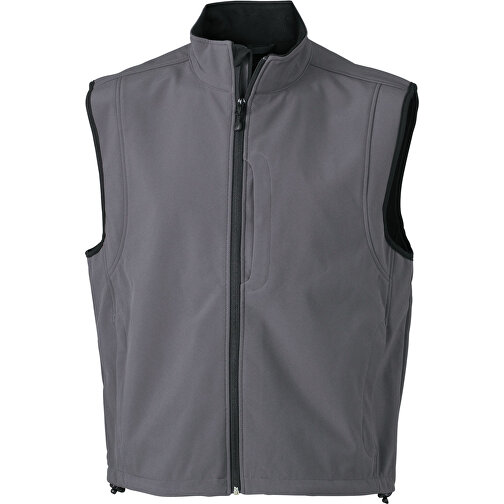 Men’s Softshell Vest , James Nicholson, carbon, 95% Polyester, 5% Elasthan, S, , Bild 1