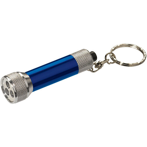 Mini-LED-Lampe Mit Schlüsselring , blau, Aluminium & Metall, 6,80cm (Länge), Bild 1