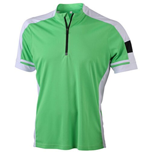 Men’s Bike-T Half Zip , James Nicholson, grün, 100% Polyester, XL, , Bild 1