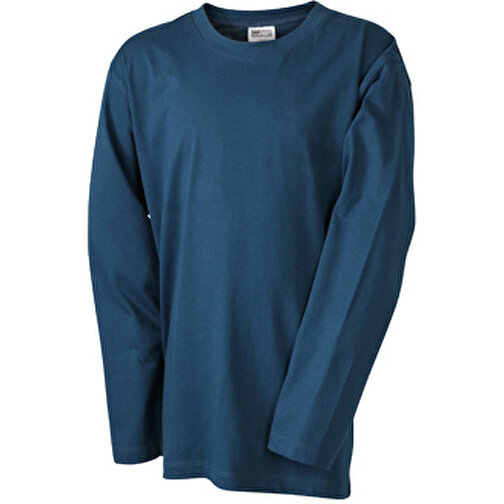 Junior Shirt Long-Sleeved Medium , James Nicholson, petrol, 100% Baumwolle, ringgesponnen, XS (98/104), , Bild 1