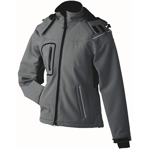 Ladies’ Winter Softshell Jacket , James Nicholson, carbon, 100% Polyester, L, , Bild 1