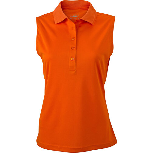 Ladies’ Active Polo Sleeveless , James Nicholson, dark-orange, 100% Polyester, S, , Bild 1