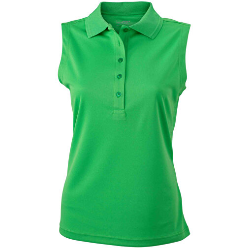 Ladies’ Active Polo Sleeveless , James Nicholson, grün, 100% Polyester, XXL, , Bild 1