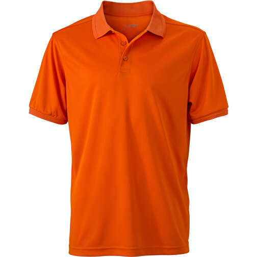 Men’s Active Polo , James Nicholson, dark-orange, 100% Polyester, XL, , Bild 1